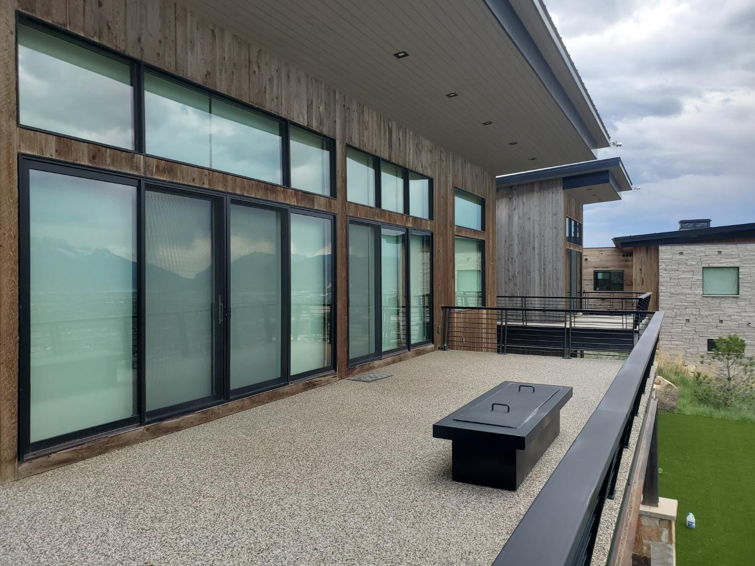 Modern home with floor-to-ceiling glass