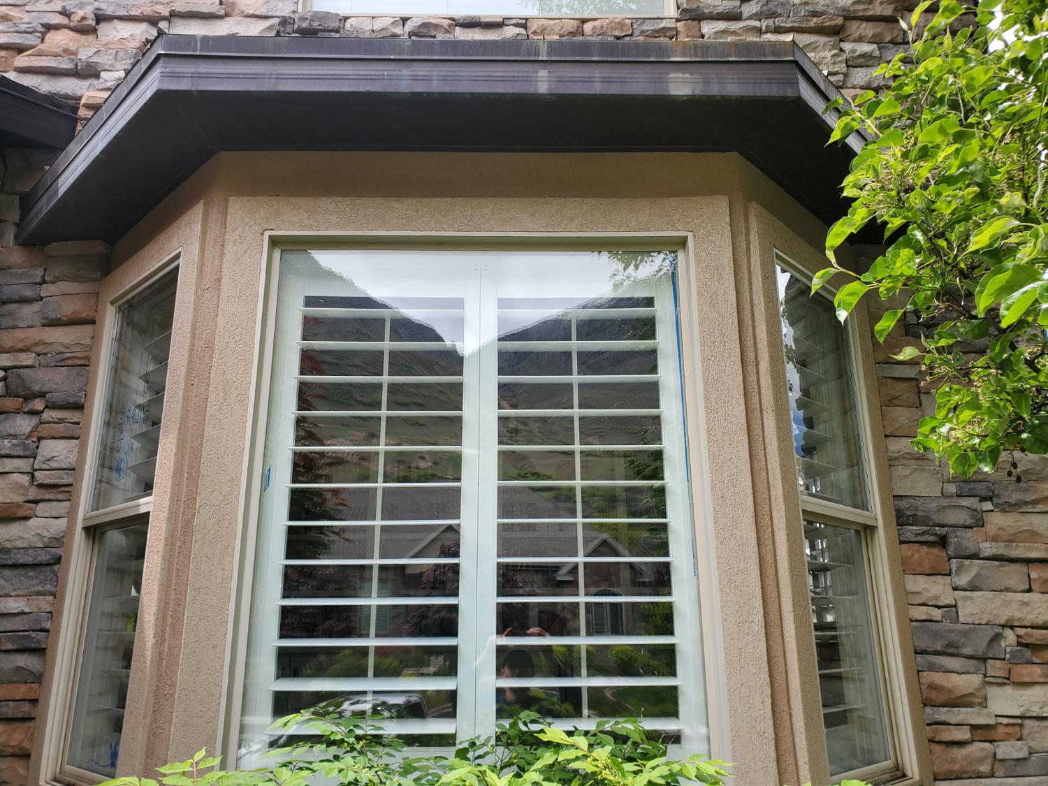 Bay window with shutters